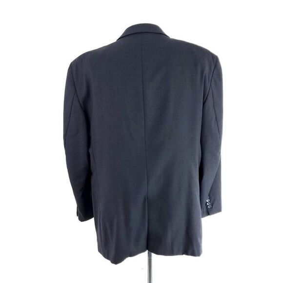 Jos A Bank Wool 2 Button‎ Blazer 44R Or Slim 46R Blue Gray Birdseye Sport Coat - Picture 6 of 11